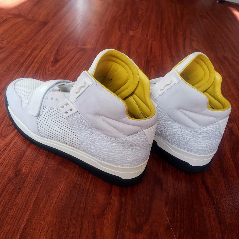 Louis Vuitton White Trailblazer High Top Sneakers - Men's size 10.5